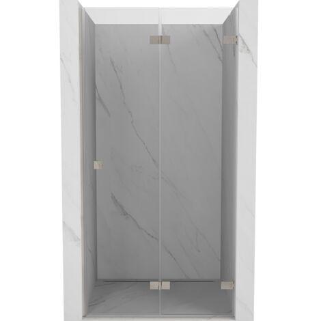 Mexen Lunar-F porte de douche pliantes droite 95 cm, transparent, nickel brossé - 836-095-000-97-00-P (1/5)