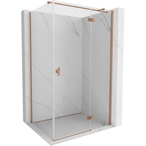 Mexen Mist H T cabine de douche à battant droite 100 x 70 cm, transparent, cuivre brossé - 8A5T-100-070-65-00-P (1/5)