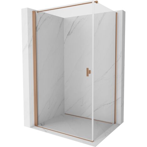 Mexen Mist-B cabine de douche pivotante 80 x 85 cm, transparent, cuivre brossé - 8A2T-080-085-65-00 (1/5)