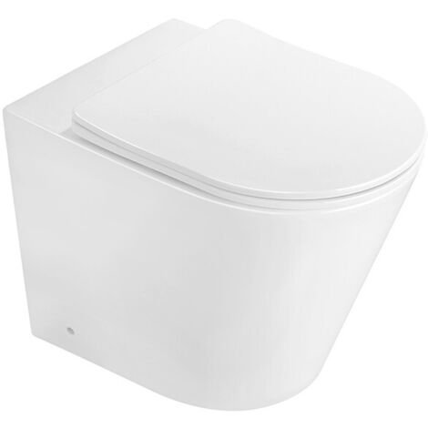Mexen Rico cuvette WC sur pied Rimless avec abattant à fermeture lente slim, duroplast, blanc brillant - 32724000 (1/2)