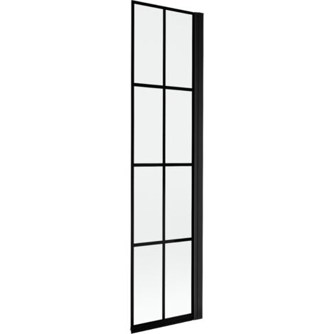Mexen – Paroi de douche pliante 1-volet droite 50 x 150 cm – Verre trempé 6 mm – Finition noire – Joint en élastomère évacuant l'eau – 8A90500017077P
