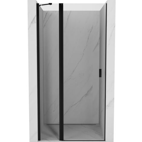 Mexen Mist porte de douche battante 90 cm, transparent, noir - 8A4-090-000-70-00 (1/5)