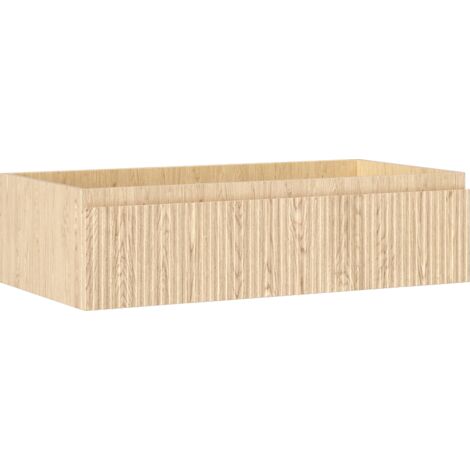 Mexen Rivel meuble de salle de bain suspendu 90 cm, 1 tiroir, rainuré, chêne - 91A20-09023-1-BF81