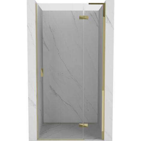 Mexen Mist-H L portes de douche pivotantes droites 120 cm, transparent, dorées - 8A5L-120-000-50-00-P (1/5)