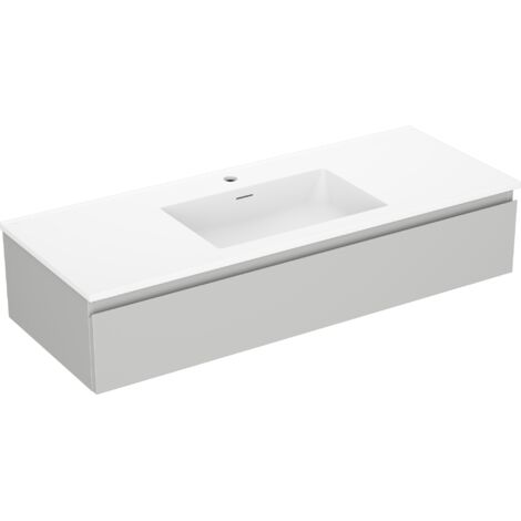 Mexen Orio meuble de salle de bain 120 cm avec lavabo Otis, 1 tiroir, gris mat/blanc mat - 91A10-12023-1-BF62-W18M01 (1/5)