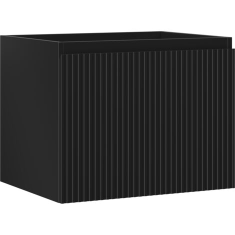 Mexen Rivel armoire de salle de bain sous-vasque 60 cm, 1 tiroir, rainurée, noir mat - 91A20-06047-1-BF71 (1/5)