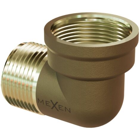 Mexen BRASS coude en laiton 3/8 Mâle x 3/8 Femelle - W97410-3838 (1/2)