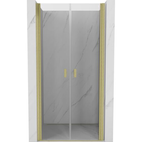 Mexen Mist porte de douche pivotante 80 cm, transparent, or brossé - 8A7-080-000-55-00 (1/5)