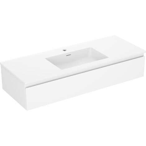 Mexen Orio meuble de salle de bain 120 cm avec lavabo Otis, 1 tiroir, blanc mat - 91A10-12023-1-BF01-W18M01 (1/5)
