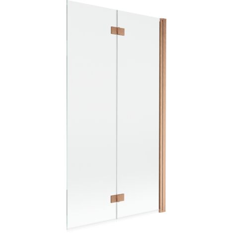 Mexen Mist paroi de douche 2 battants droit 100 x 150 cm, transparent, cuivre brossé - 8A9-100-002-65-00-P (1/5)
