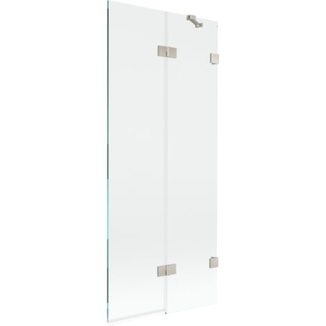 Mexen Lunar paroi de baignoire 2 volets droite 80 x 150 cm, transparent, nickel brossé - 897-080-100-97-00-P (1/5)