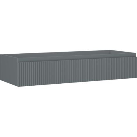 Mexen Rivel meuble de salle de bain sous lavabo 120 cm, 1 tiroir, rainuré, gris mat - 91A20-12023-1-BF66 (1/5)