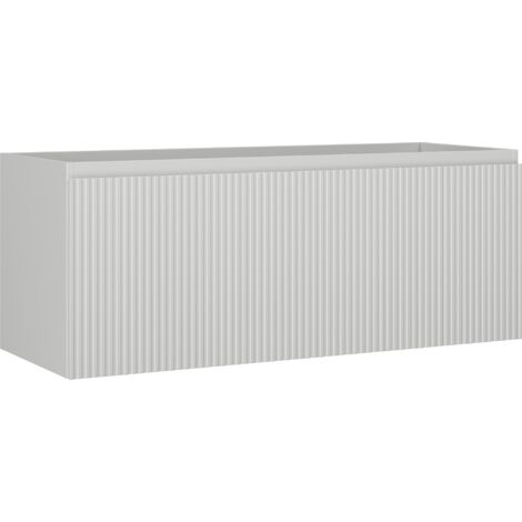 Mexen Rivel armoire de salle de bain sous lavabo 120 cm, 1 tiroir, rainurée, gris mat - 91A20-12047-1-BF62 (1/5)