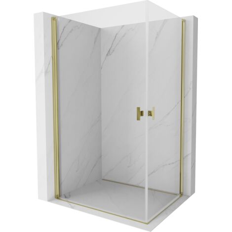 Mexen Mist-B Duo cabine de douche pivotante 95 x 70 cm, transparent, doré - 8A2-095-070-50-00 (1/5)