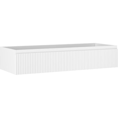 Mexen Rivel meuble de salle de bain sous lavabo 120 cm, 1 tiroir, rainuré, blanc mat - 91A20-12023-1-BF01 (1/5)