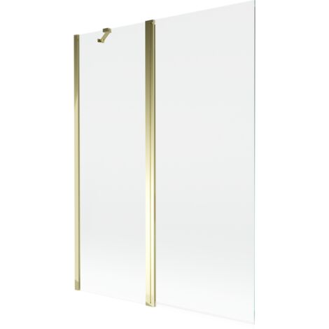 Paroi de baignoire 2 volets Mexen Mist 130 x 150 cm, transparent, doré - 8A9-130-011-50-00 (1/5)