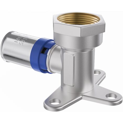 Mexen PEX-P coude à compression mural avec patte, sertissable PEX 16 x 1/2 GW - W97128-1612F-00 (1/2)