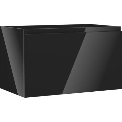 Mexen Orio meuble de salle de bain sous-vasque 80 cm, 1 tiroir, noir brillant - 91A10-08047-1-BF70 (1/5)