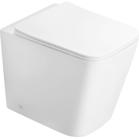 Mexen Cube cuvette WC au sol Rimless avec abattant à descente lente slim, duroplast, blanc brillant - 32924000 (1/2)