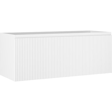 Mexen Rivel armoire de salle de bain sous-lavabo 120 cm, 1 tiroir, rainurée, blanc mat - 91A20-12047-1-BF01 (1/5)