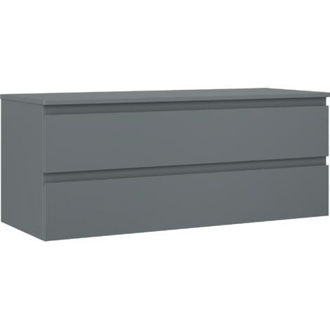 Mexen Orio meuble de salle de bain sous lavabo 120 cm avec plateau, 2 tiroirs, graphite mat - 91A10-12047-2-BFFC66 (1/5)