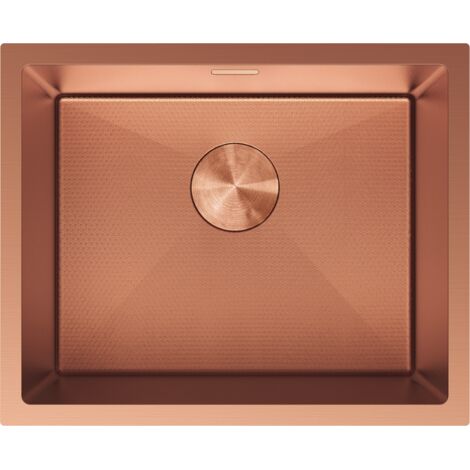 Mexen Trixo évier en acier inoxydable à 1 bac 540 x 440 mm, cuivre HC - 6414541000-65HC (1/5)