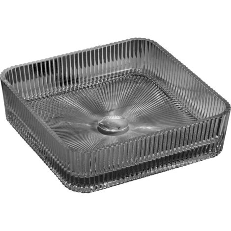 Mexen Nira lavabo en verre à poser 39 x 39 cm, noir - 24203970 (1/2)