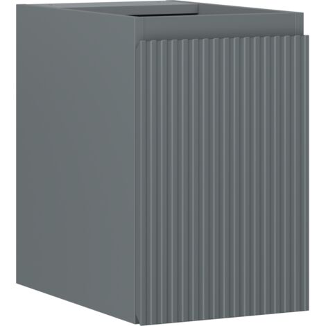 Mexen Rivel meuble de salle de bain sous-lavabo 30 cm, 1 porte, rainuré, graphite mat - 91A21-03047-1-BF66 (1/5)