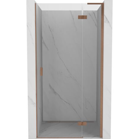 Mexen Mist-H L porte de douche battante droite 95 cm, transparent, cuivre brossé - 8A5L-095-000-65-00-P (1/5)