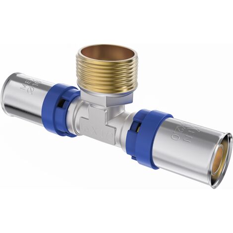 Mexen PEX-P Té de serrage, à sertir PEX 20 x 1/2 GZ x 20 - W97133-2012M20-00 (1/2)