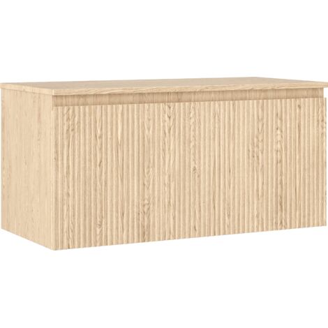 Mexen Rivel meuble de salle de bains sous lavabo 100 cm avec plateau, 1 tiroir, rainuré, chêne - 91A20-10047-1-BFC81 (1/5)
