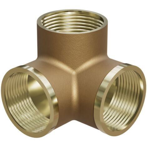 Mexen BRASS Té en laiton 3D 1/2 GW x 1/2 GW x 1/2 GW - W97425-121212 (1/2)