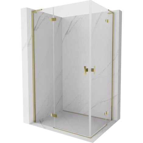 Mexen Mist-H L Duo cabine de douche pivotante 70 x 85 cm, transparent, or - 8A5L-070L-085P-50-00 (1/5)