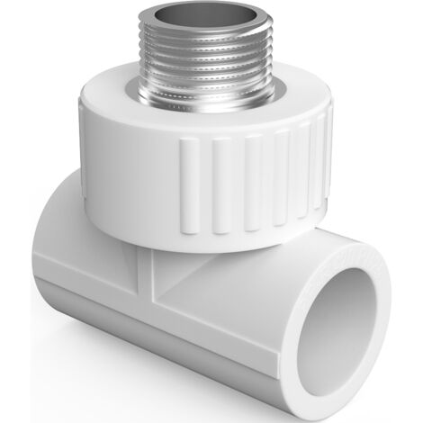 Mexen PPR té de soudure pour tuyaux PPR 25 x 3/4 M x 20 - W97333-2534M20-00 (1/2)