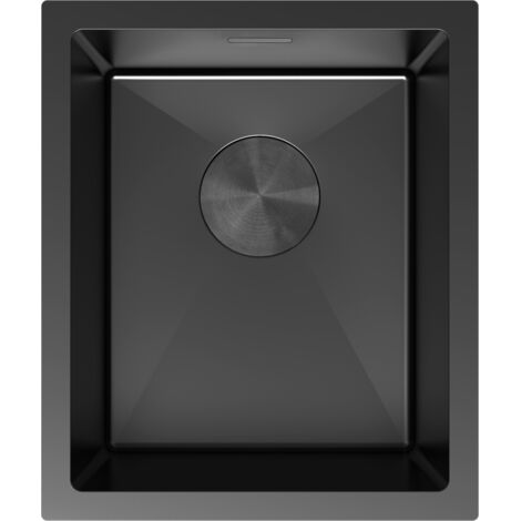 Mexen Trixo évier en acier inoxydable 1 bac 370 x 440 mm, noir - 6412371000-70 (1/5)