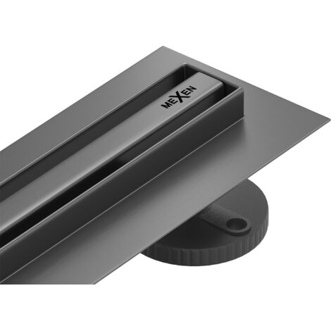 Mexen Flat 360° Slim caniveau de douche linéaire rotatif 50 cm, gris canon brossé - 1E41050 (1/3)