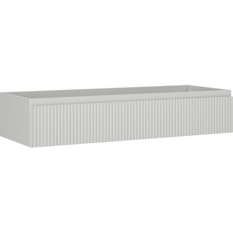 Mexen Rivel meuble de salle de bains sous lavabo 120 cm, 1 tiroir, rainuré, gris mat - 91A20-12023-1-BF62 (1/5)