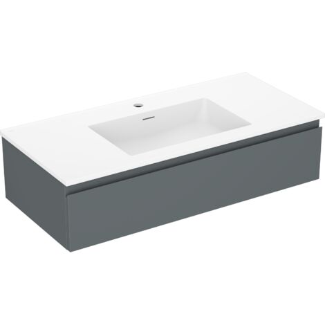 Mexen Orio meuble de salle de bain 100 cm avec lavabo Otis, 1 tiroir, graphite mat/blanc mat - 91A10-10023-1-BF66-W18M01 (1/5)