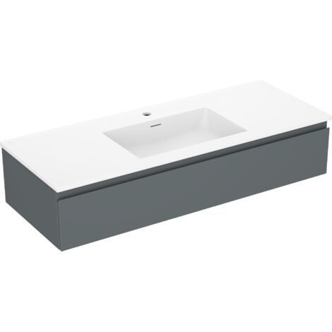 Mexen Orio meuble de salle de bains 120 cm avec lavabo Otis, 1 tiroir, graphite mat/blanc mat - 91A10-12023-1-BF66-W18M01 (1/5)