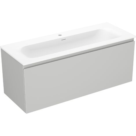 Mexen Orio armoire de salle de bain 120 cm avec lavabo Vela, 1 tiroir, gris mat/blanc mat - 91A10-12047-1-BF62-W23M01 (1/5)