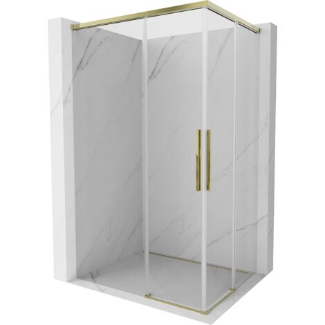 Mexen Rox Duo cabine de douche coulissante 95 x 85 cm, transparent, or - 8C2D-095-085-50-00 (1/3)