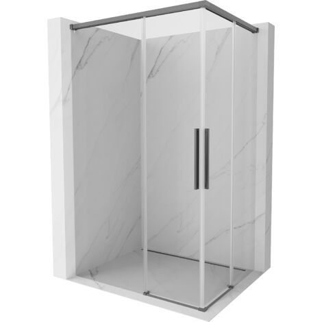 Mexen Rox Duo cabine de douche coulissante 95 x 85 cm, transparent, gun metal - 8C2D-095-085-95-00 (1/3)