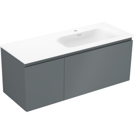 Mexen Orio meuble de salle de bain 120 cm avec lavabo Vela droit, 1S, 1D, graphite mat/blanc mat - 91A13-12047-3-BBFF66-W23P01 (1/5)