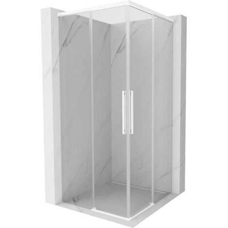 Mexen Rox Duo cabine de douche coulissante 95 x 95 cm, transparente, blanche - 8C2D-095-095-20-00 (1/3)