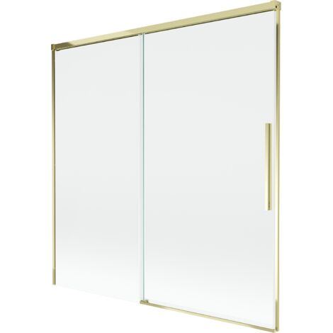 Paroi de baignoire Mexen Rox à 2 panneaux coulissants 160 x 150 cm, transparent, doré - 8C9-160-001-50-00