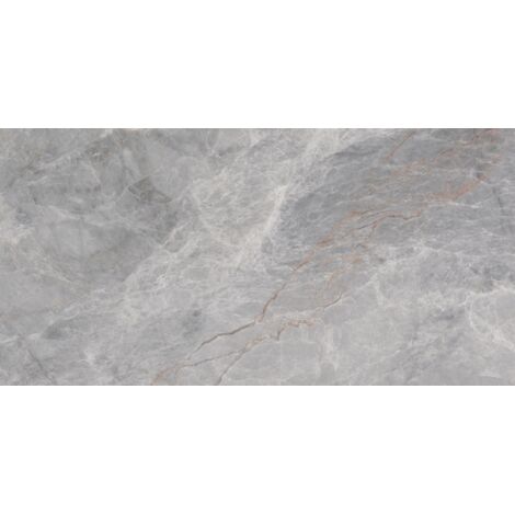 Mexen Tens Grey grès émaillé rectifié G1, carrelage sol-mur 120 x 60 cm, brillant - TL148-120-060-01