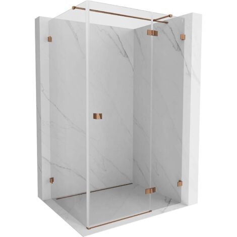 Mexen Lunar T cabine de douche à charnière droite 80 x 110 cm, transparent, or rose - 834T-080-110-60-00-P (1/3)