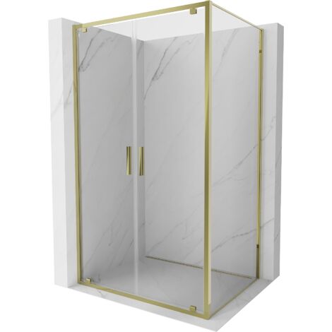 Mexen Exo cabine de douche pivotante 110 x 70 cm, transparente, dorée - 8182-110-070-50-00 (1/3)