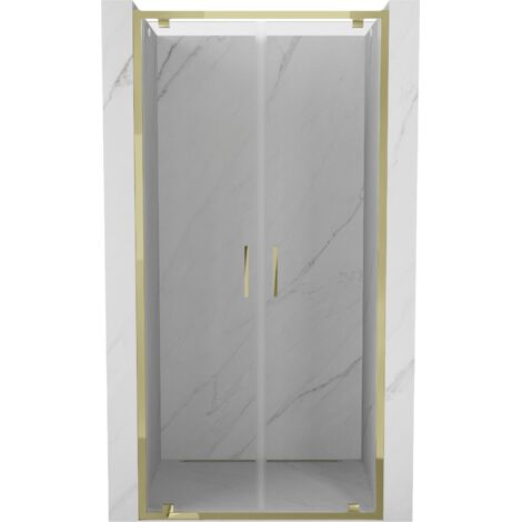 Mexen Exo portes de douche doubles battantes 100 cm, transparent, doré - 8182-100-000-50-00 (1/5)