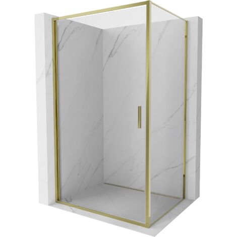 Mexen Exo cabine de douche pivotante 90 x 120 cm, transparente, dorée - 817-090-120-50-00 (1/3)